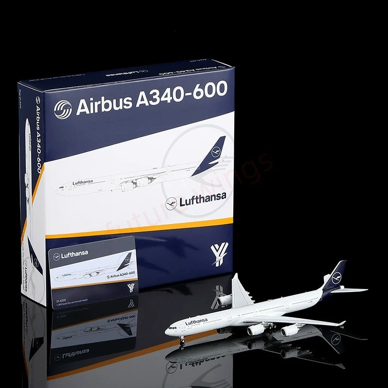 1:400 YY Wings Lufthansa Airlines A340-600 D-AIHI D-AIHE D-AIHH Aircraft Model +Free Tractor