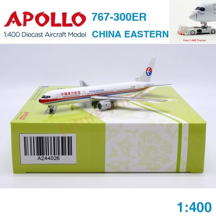 1:400 Apollo China Eastern Airlines B767-300ER B-2568/B-2569/B-5001 Aircraft Model+Free Tractor