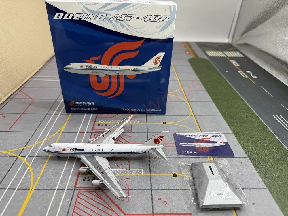 1:400 YY Wings Air China B747-400 B-2445 B-2447 B-2472 Free Tractor +Stand