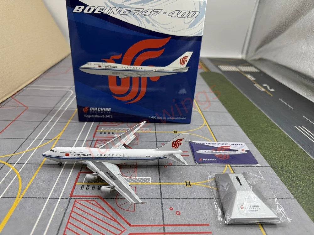 1:400 YY Wings Air China B747-400 B-2445 B-2447 B-2472 Free Tractor +Stand