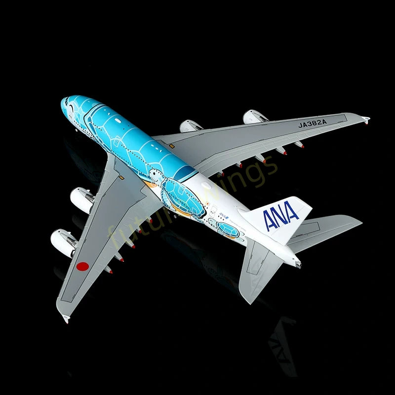 1:400 HX Models ANA A380 JA381A JA382A JA383A Aircraft Model+Free Tractor