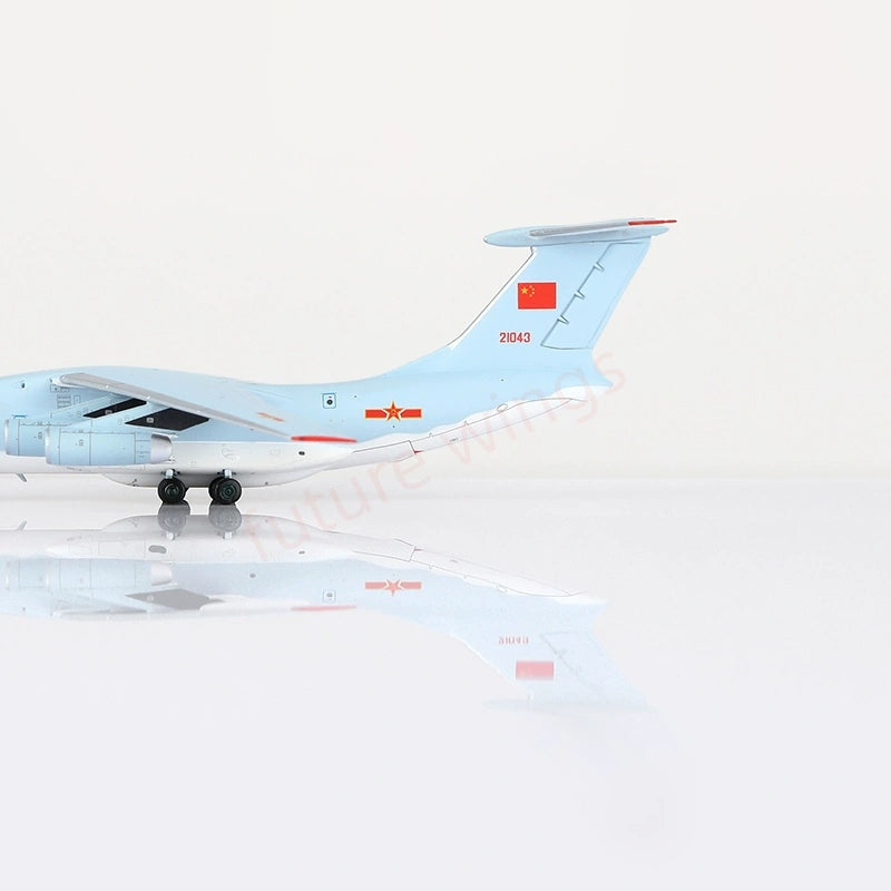 1:400 YY Wings China Air Force IL-76 21041/21042/21043 Aircraft Model+Free Tractor
