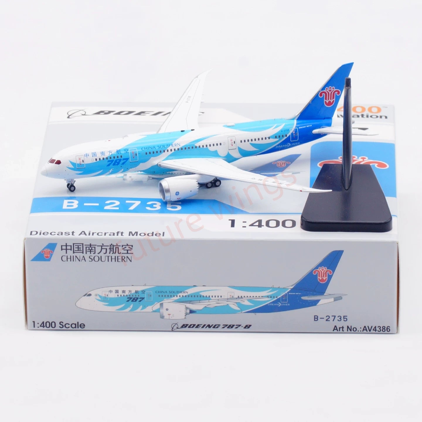 1:400 Aviation400 China Southern Airlines B787-8 B-2725 B-2788+Free Tractor