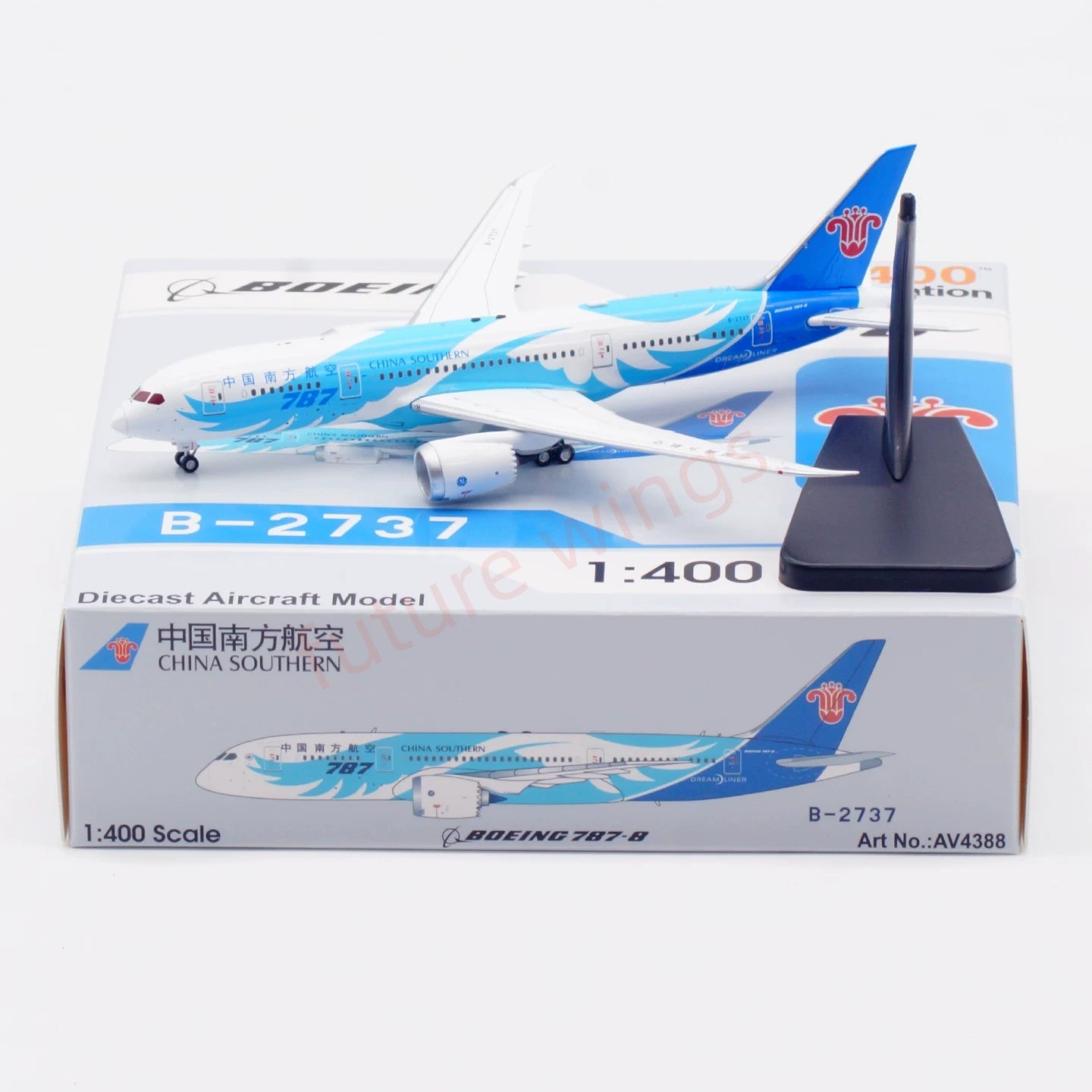 1:400 Aviation400 China Southern Airlines B787-8 B-2725 B-2788+Free Tractor