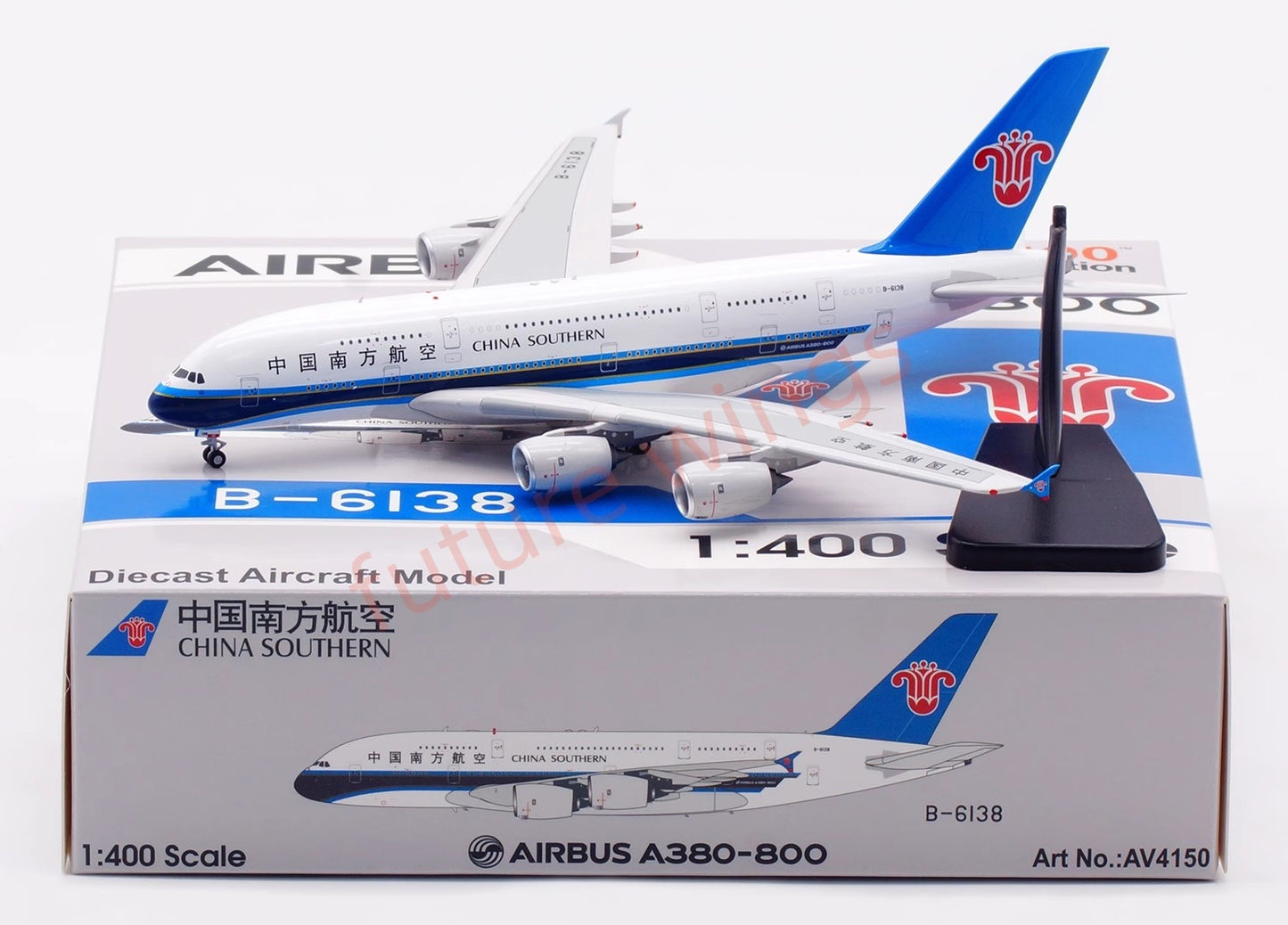 1:400 Aviation400 China Southern Airlines A380 B-6136/B-6137/B-6138/B-6139B-6140 Aircraft Model Free Tractor+Stand