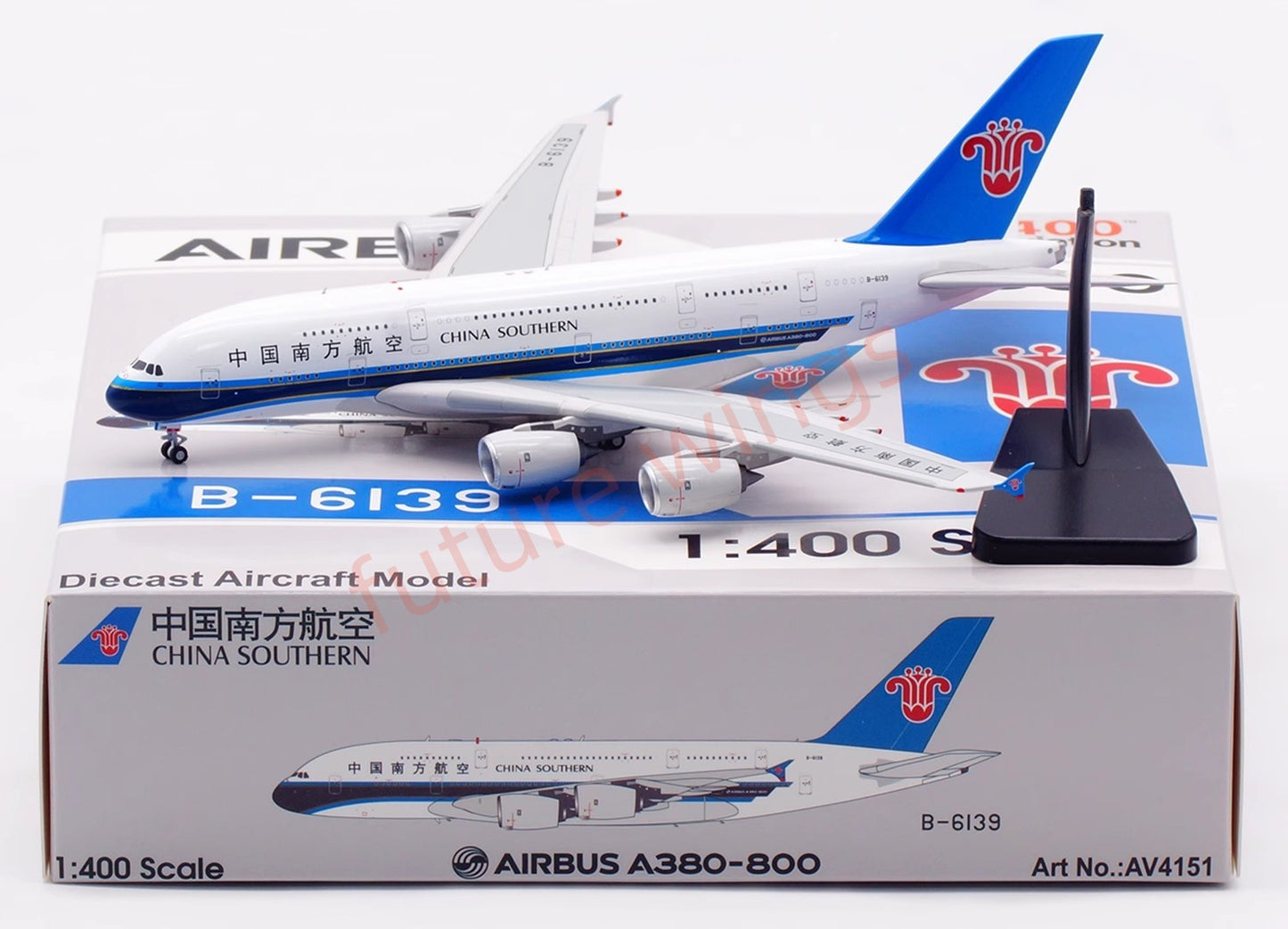 1:400 Aviation400 China Southern Airlines A380 B-6136/B-6137/B-6138/B-6139B-6140 Aircraft Model Free Tractor+Stand