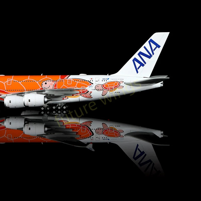 1:400 HX Models ANA A380 JA381A JA382A JA383A Aircraft Model+Free Tractor