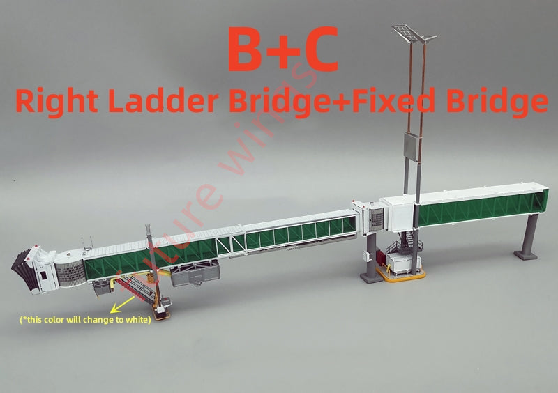 1:200 08 Hanger Highly Details Diecast Airport GSE Boarding Bridge Set