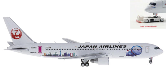 1:400 JC Wings XX4720 Japan Airlines Boeing 767-300 JA610J+Free Tractor