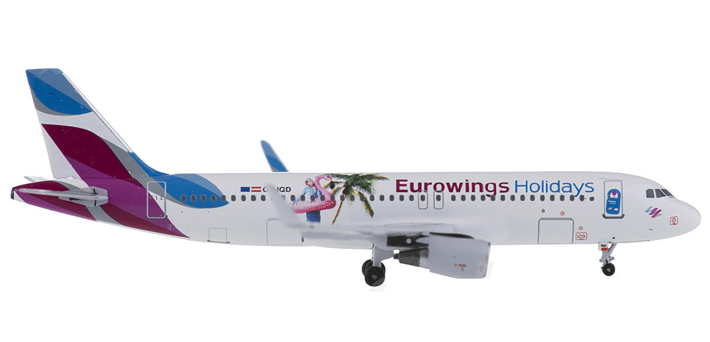 (Rare)1:400 AeroClassics AC19122 Eurowings Airbus A320 OE-IQD Eurowings Holidays+Free Tractor