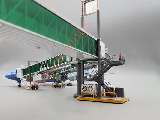 1:200 08 Hanger Highly Details Diecast Airport GSE Boarding Bridge Set