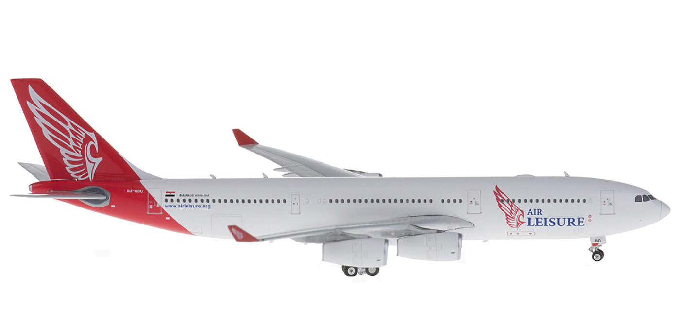 1:400 Phoenix PH11410 Air Leisure Airbus A340-200 SU-GBO+Free Tractor