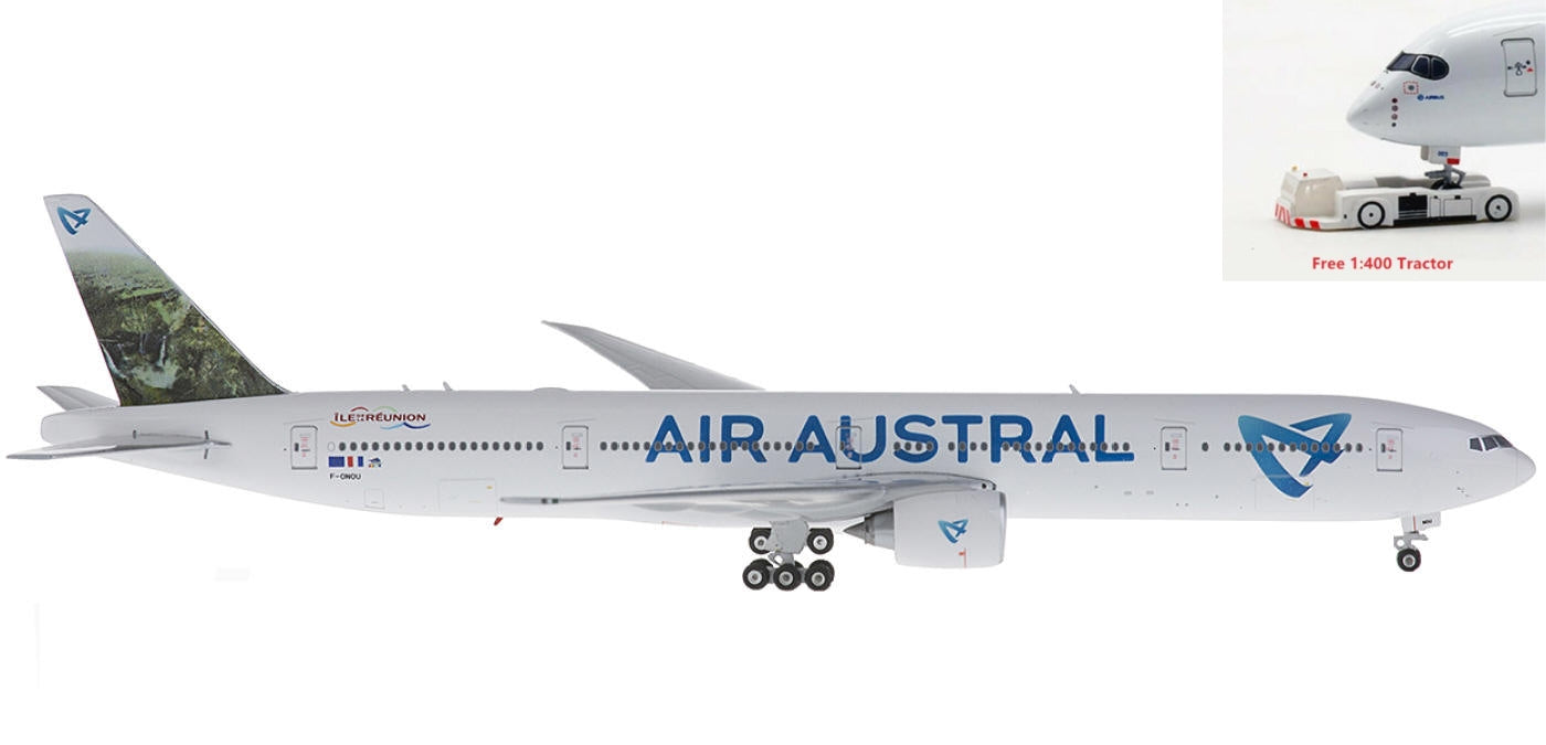 1:400 Phoenix PH11256 Air Austral Boeing 777-300ER F-ONOU+Free Tractor