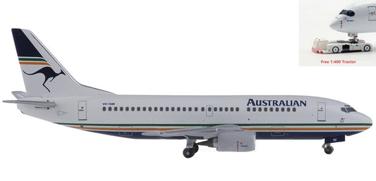 (Rare)1:400 AeroClassics AC4VHTAW Australian Boeing 737-300 VH-TAW+Free Tractor