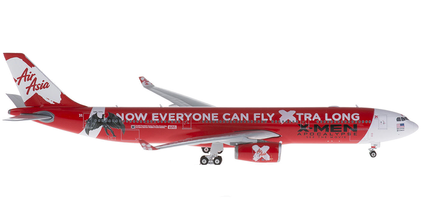 1:400 Phoenix PH04094 AirAsia Airbus A330-300 9M-XXU "X MAN"+Free Tractor