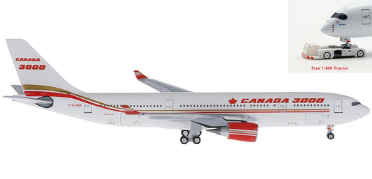 (Rare)1:400 AeroClassics AC4CGGWA Canada 3000 Airbus A330-200 C-GGWA+Free Tractor