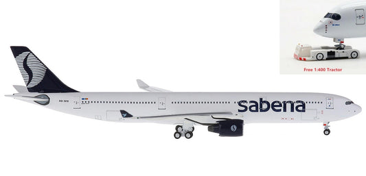 (Rare)1:400 AeroClassics AC4OOSFX Sabena Airbus A330-300 OO-SFX+Free Tractor