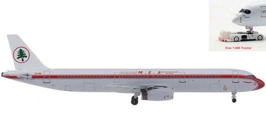 (Rare)1:400 AeroClassics AC19189 Middle East Airlines Airbus A321 OD-RMI+Free Tractor
