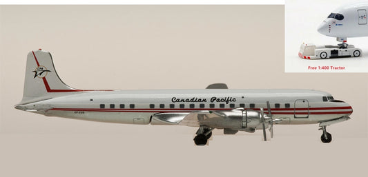 (Rare)1:400 AeroClassics AC4CFCUS Canadian Pacific Douglas DC-6 CF-CUS+Free Tractor