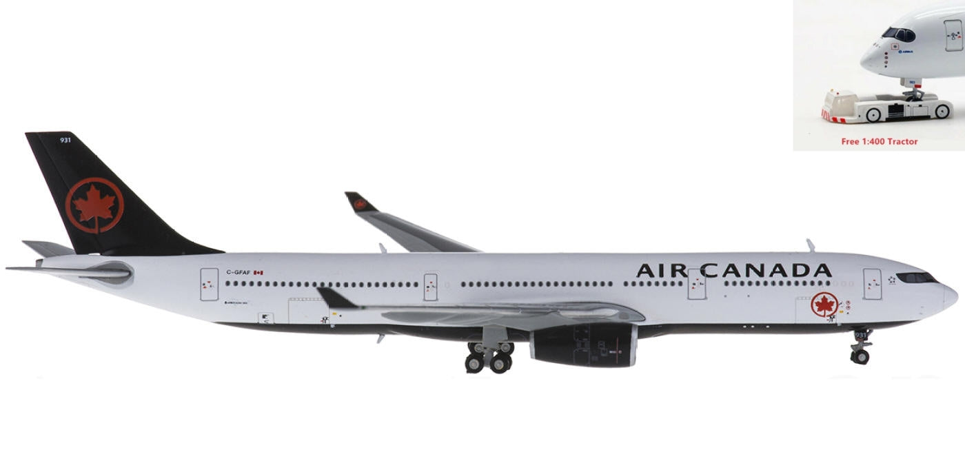 1:400 Geminijets GJACA1737 Air Canada Airbus A330-300 C-GFAF+Free Tractor