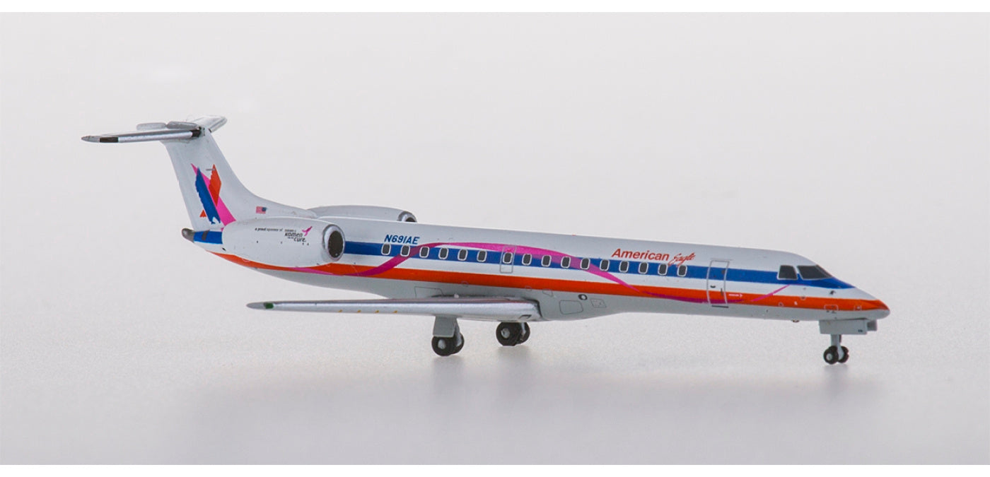 1:400 JC Wings XX4016 American Airlines Embraer ERJ-145LR N691AE+Free Tractor