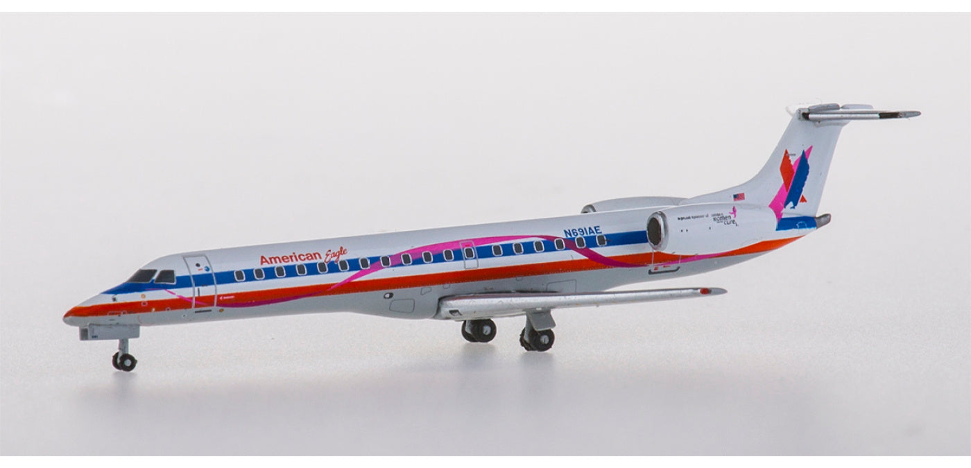 1:400 JC Wings XX4016 American Airlines Embraer ERJ-145LR N691AE+Free Tractor