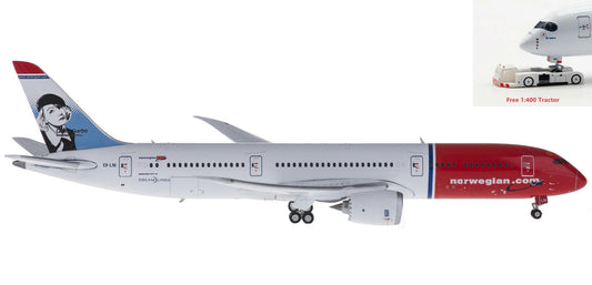 1:400 Geminijets GJNAX1563 Norwegian Airlines Boeing 787-9 EI-LNI "Greta Garbo" +Free Tractor