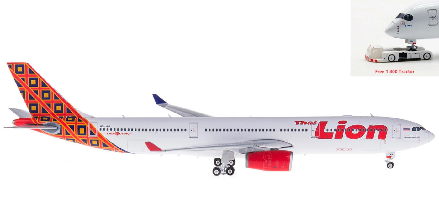 1:400 Phoenix PH11434 Lion Air Airbus A330-300 HS-LAH+Free Tractor