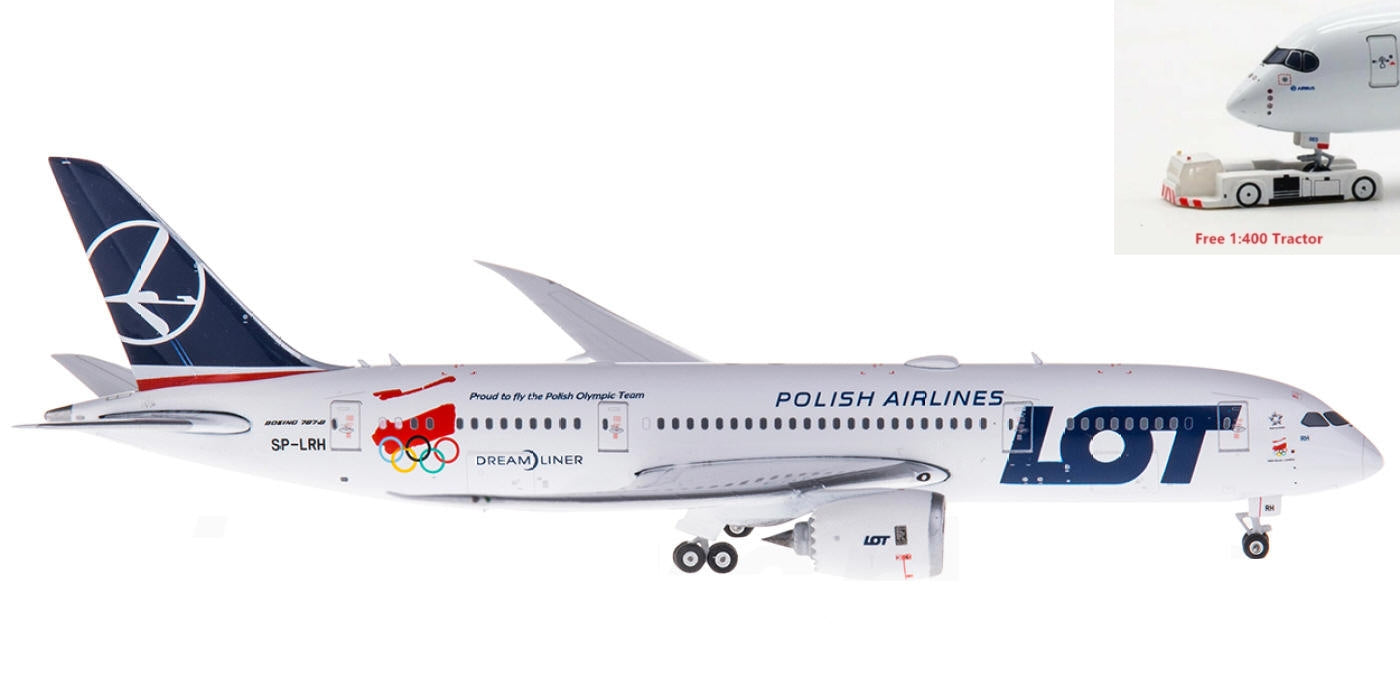 1:400 Phoenix PH04174 LOT Boeing 787-8 SP-LRH+Free Tractor