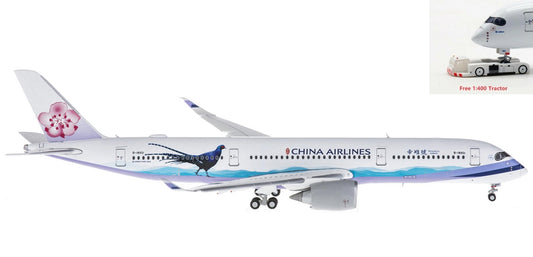1:400 JC Wings XX4724A China Airlines Airbus A350-900 B-18901 "Flaps Down"+Free Tractor