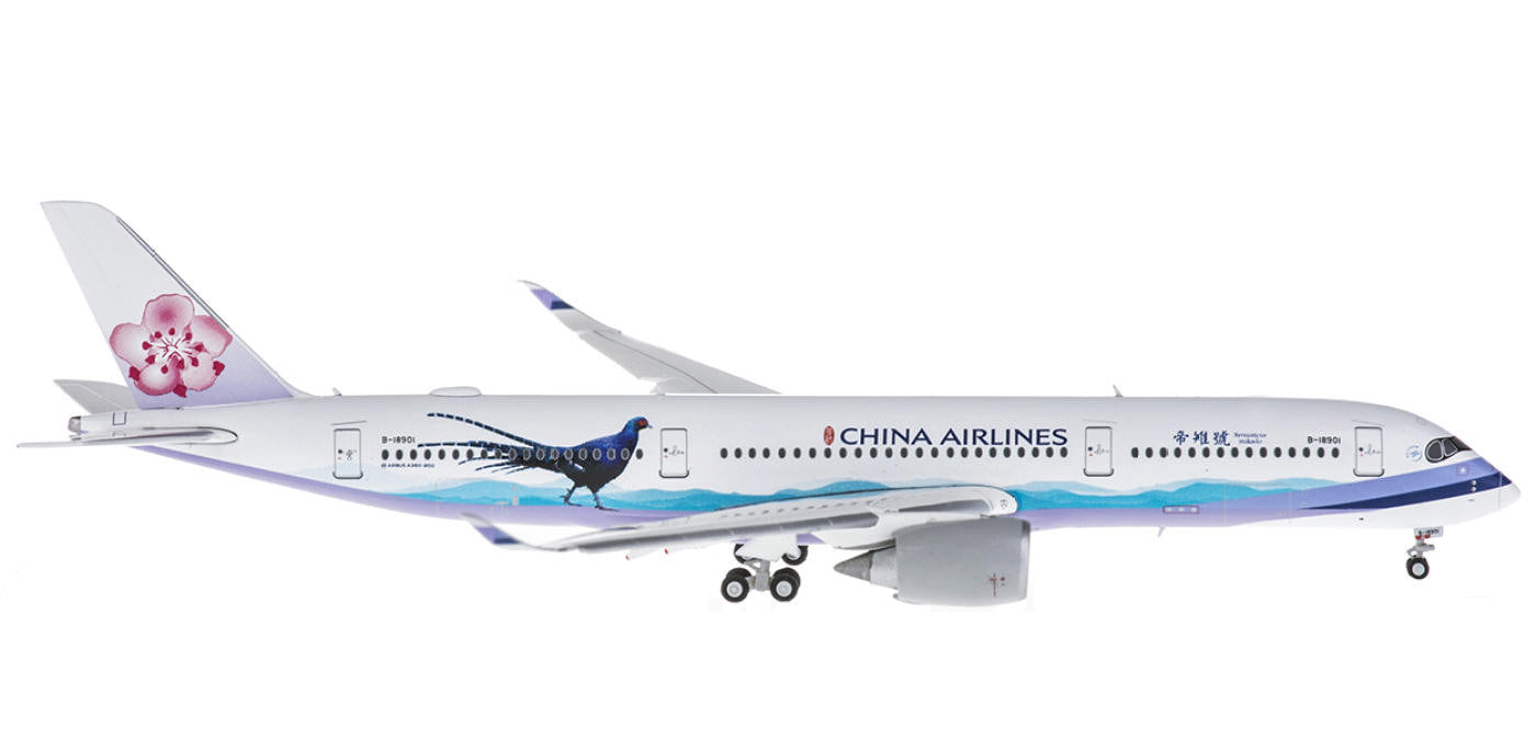 1:400 JC Wings XX4724A China Airlines Airbus A350-900 B-18901 "Flaps Down"+Free Tractor