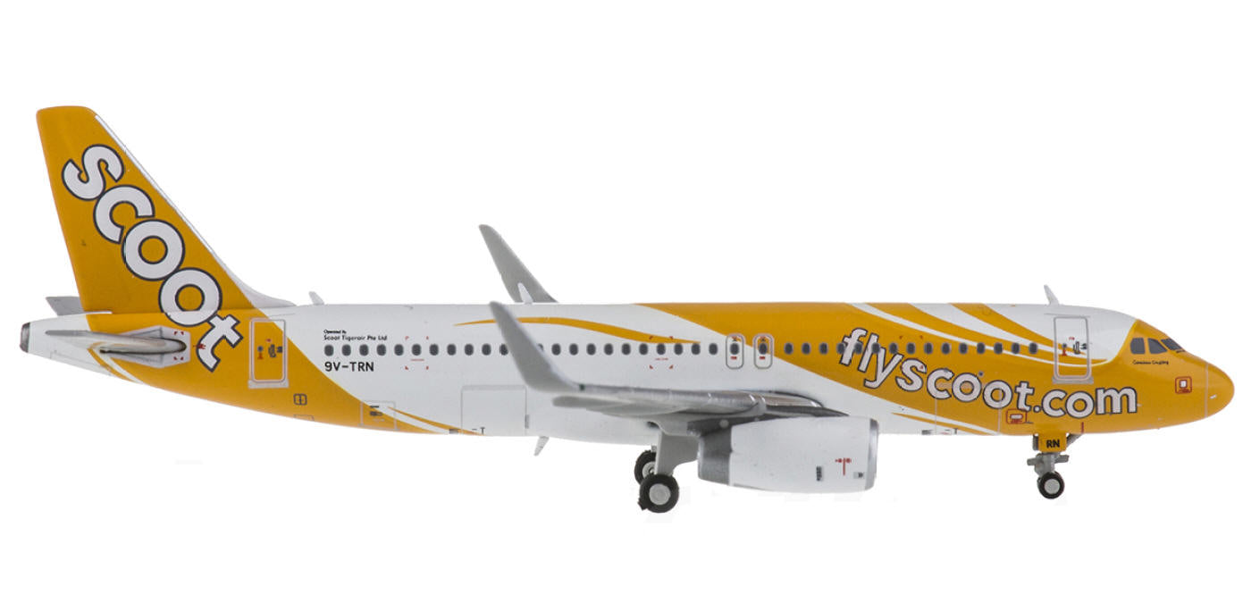 1:400 JC Wings XX4722 Scoot Airlines Airbus A320 9V-TRN+Free Tractor