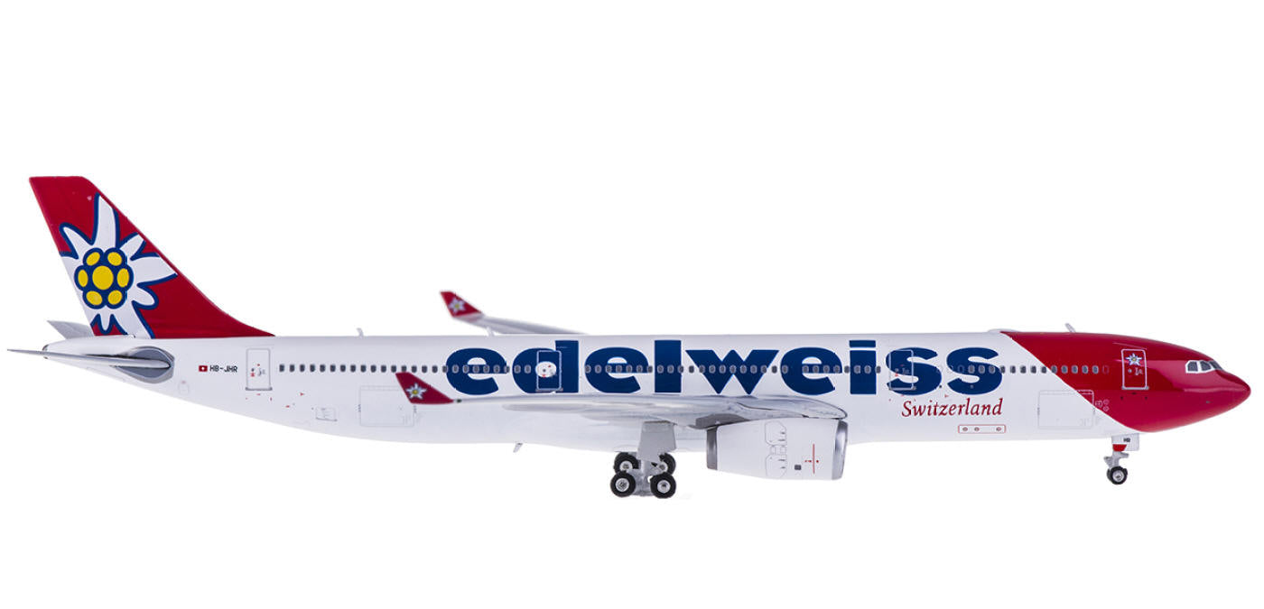 (Rare)1:400 Phoenix PH11237 Edelweiss Air Airbus A330-300 HB-JHR +Free Tractor