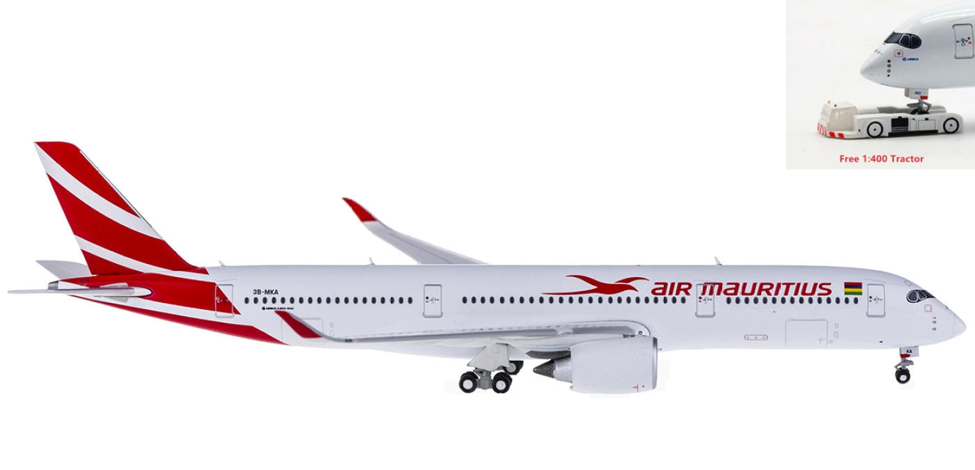 1:400 Geminijets GJMAU1604 Air Mauritius Airbus A350-900 3B-MKA+Free Tractor