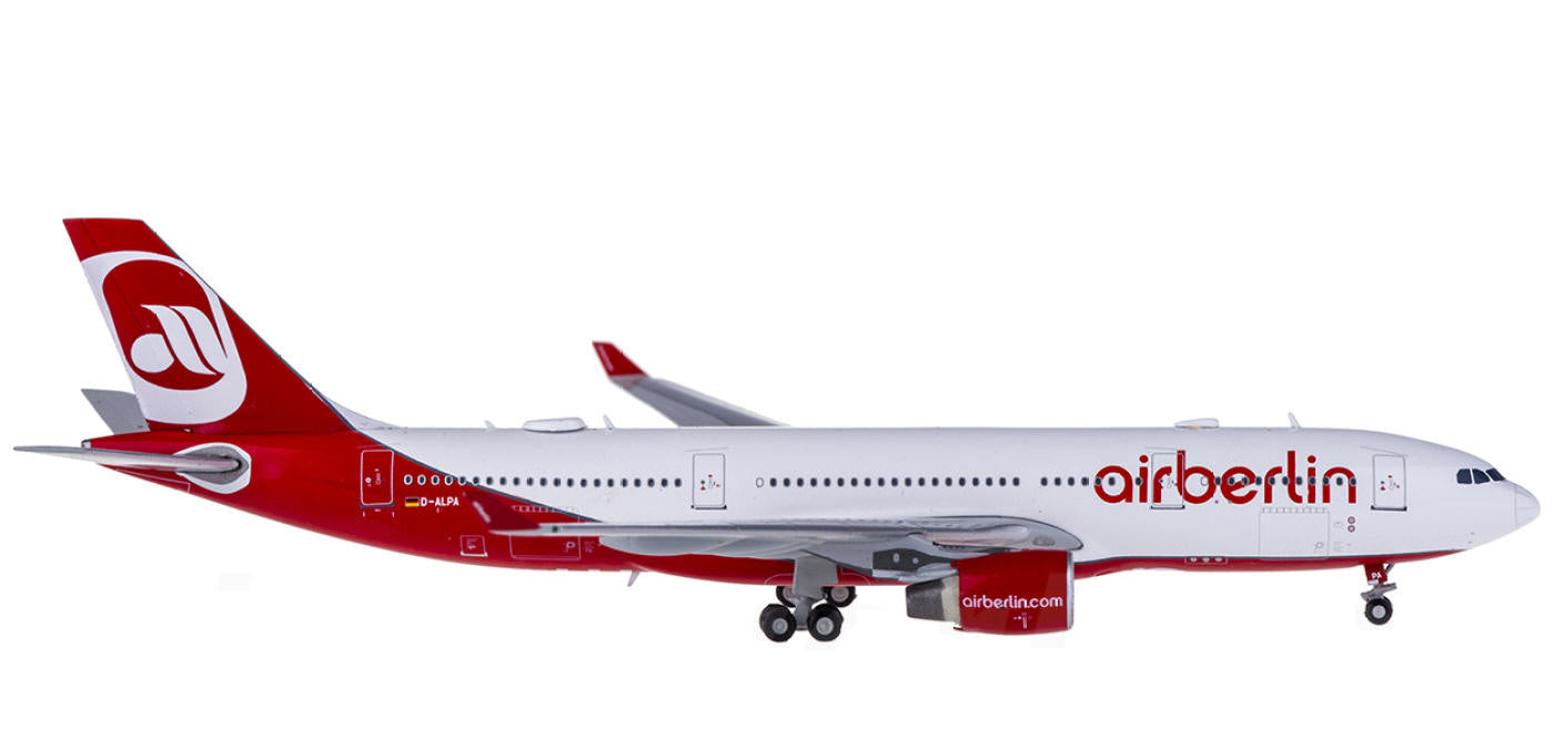 1:400 JC Wings XX4023 Air Berlin Airbus A330-200 D-ALPA+Free Tractor