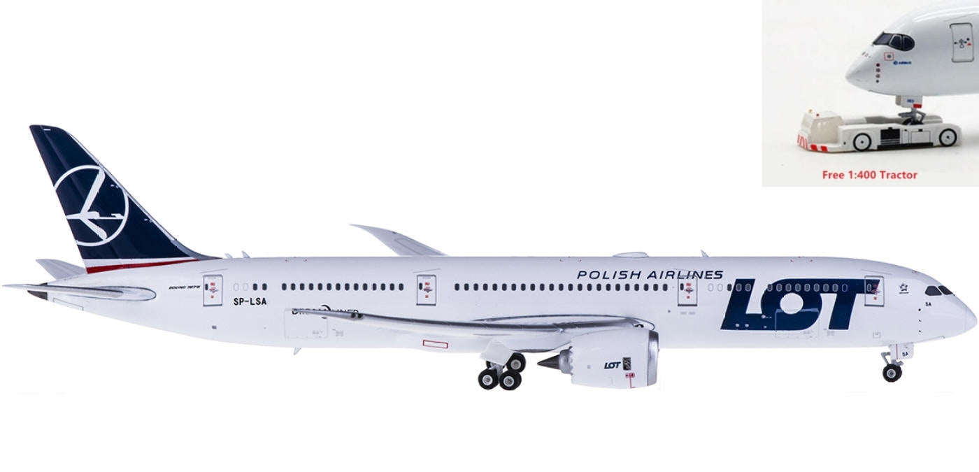 1:400 Phoenix PH11466 LOT Boeing 787-9 SP-LSA+Free Tractor