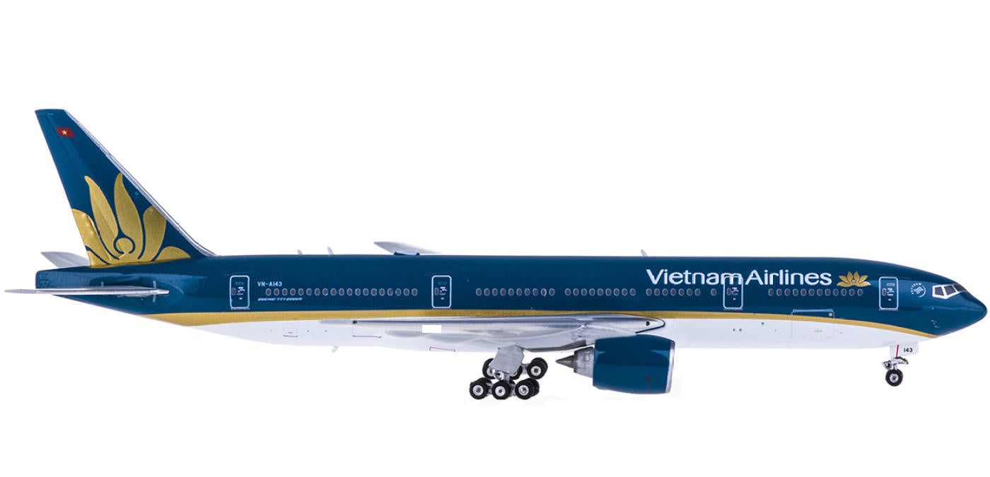 1:400 Phoenix PH11074 Vietnam Airlines Boeing 777-200ER VH-A143+Free Tractor