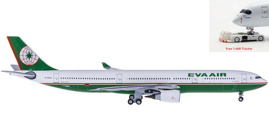 (Rare)1:400 AeroClassics AC4B16336 EVA Air Airbus A330-300 B-16336+Free Tractor