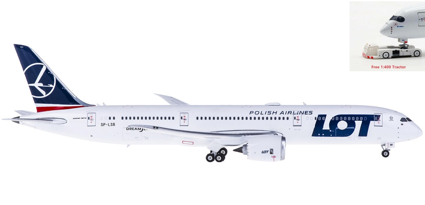 1:400 Phoenix PH11481 LOT Boeing 787-9 SP-LSB+Free Tractor