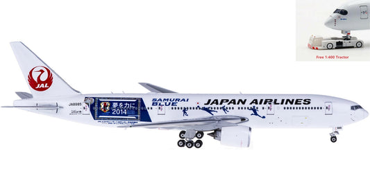 (Rare)1:400 Phoenix PH10964 Japan Airlines Boeing 777-200 JA8985 +Free Tractor