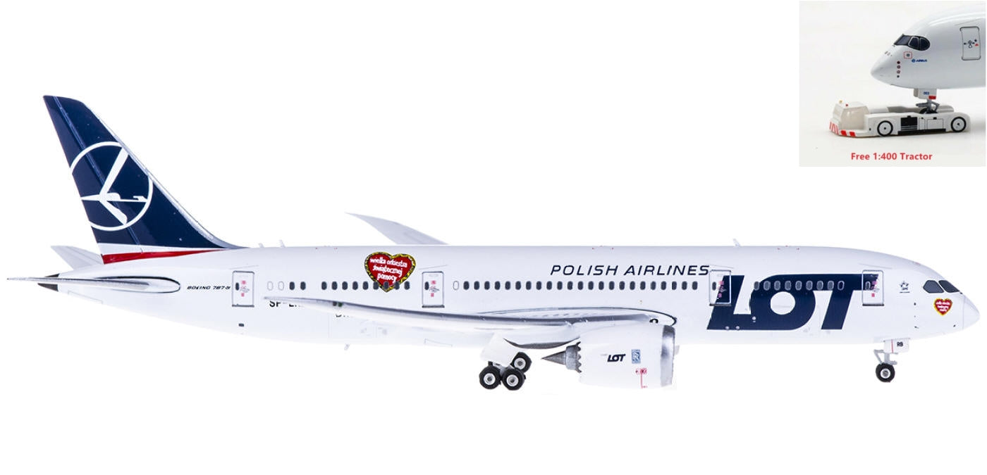 1:400 Phoenix PH11001 LOT Airlines Boeing 787-8 SP-LRB+Free Tractor