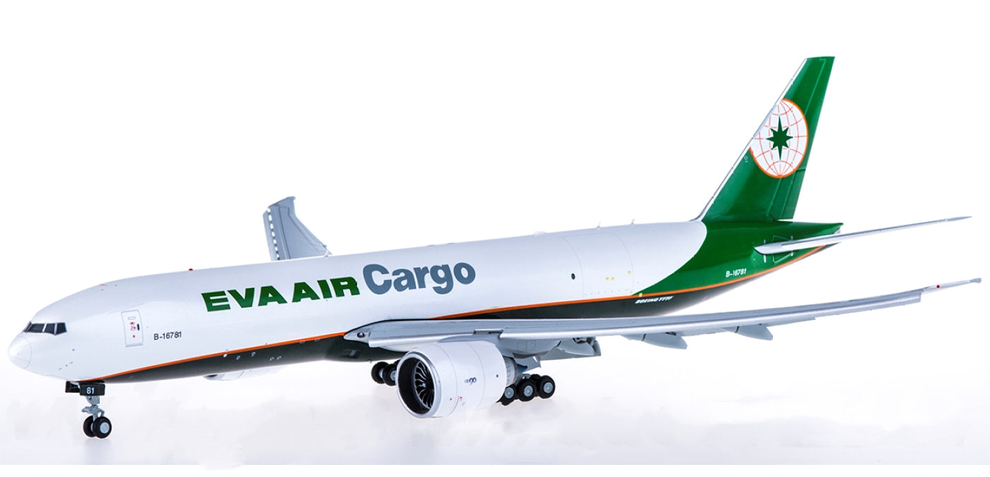 1:200 JC Wings XX2039A EVA Air Cargo Boeing 777-200F B-16781 "Flaps Down"