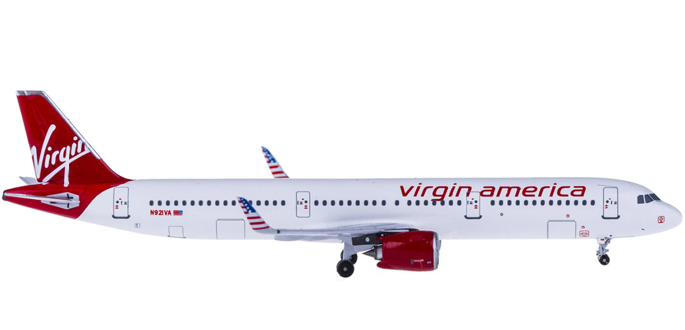(Rare)1:400 AeroClassics AC4N921VA Virgin America Airbus A321Neo N921VA+Free Tractor