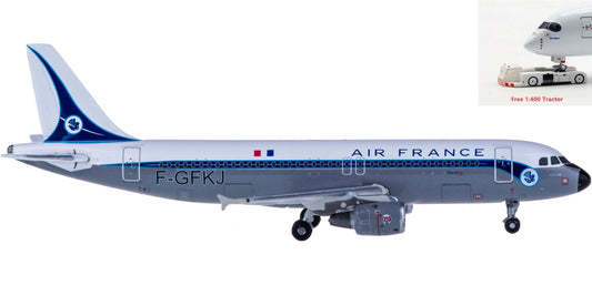 (Rare)1:400 Phoenix PH10353 Air France Airbus A320 F-GFKJ+Free Tractor
