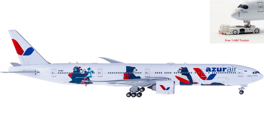 1:400 Phoenix PH11495 Azur Air Boeing 777-300ER VQ-BZY+Free Tractor