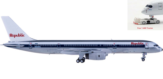 1:400 NG Models NG53037 Republic Airlines Boeing 757-200 N606RC+Freee Tractor