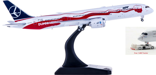 1:400 JC Wings XX4062 LOT Airlines Boeing 787-9 SP-LSC Free Tractor+Stand