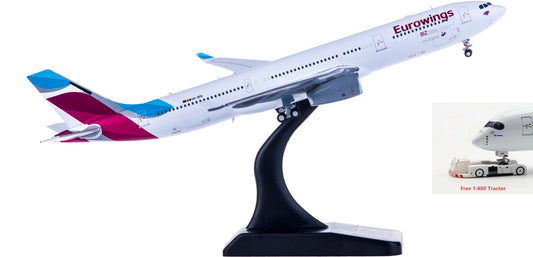 1:400 JC Wings XX4422 Eurowings Airbus A330-300 OO-SFB Free Tractor+Stand