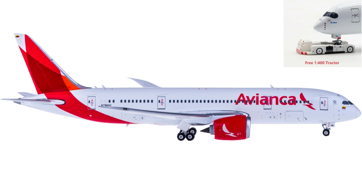 1:400 Phoenix PH11505 Avianca Boeing 787-8 N796AV+Free Tractor