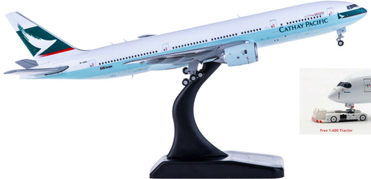 1:400 JC Wings EW4772005 Cathay Pacific Boeing 777-200 B-HNL Free Tractor+Stand